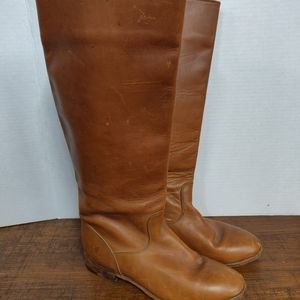 Frye Boots Brown Leather 17" Height Women's 8